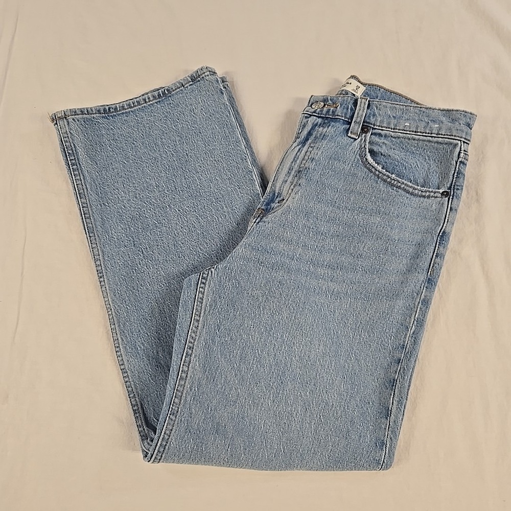 Abercrombie & Fitch 90s Relaxed High Rise Jeans Women 29x28 Light Wash Denim - Picture 15 of 16